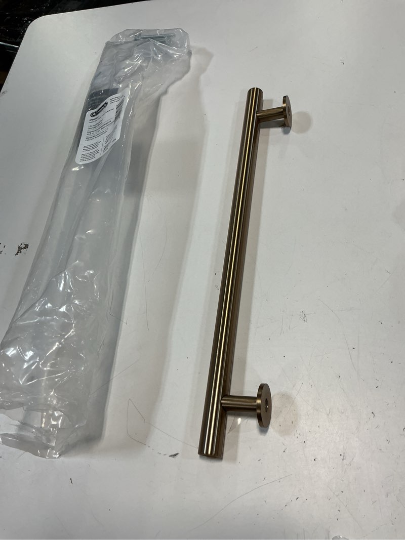 Condition photo showing New/Like New for (1 pcs)Amerock Bar Pulls 12 in Center-to-Center Golden Champagne Cabinet Pull -
