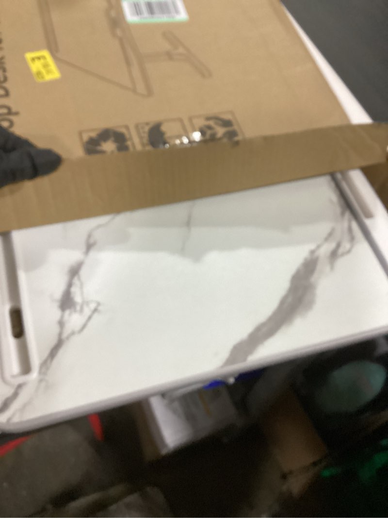 Condition photo showing New/Like New for “”similar to””amazon basics adjustable tray table lap desk fits up to 17-inch laptop, large, 13\"x24\", cream