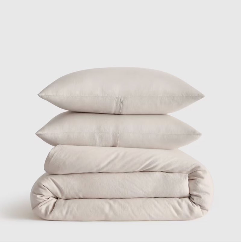 quince european linen duvet cover set king size sand