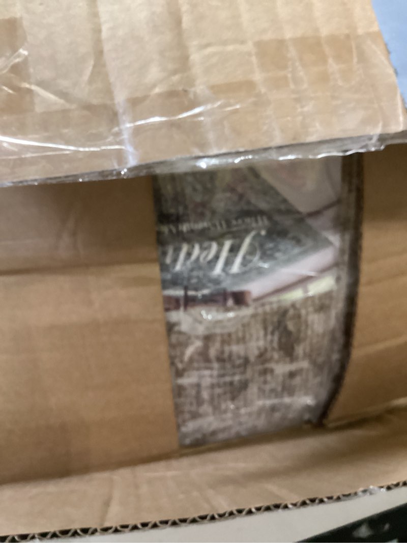 Condition photo showing Good Condition for washable 10x14 area rugs for living room, boho non-slip vintage distress large rugs for bedroom dining room office, 0.3" neutral oriental throw thin carpet, brown/multi, c1 brown/white/multi 10' x 14' (rectangular)
