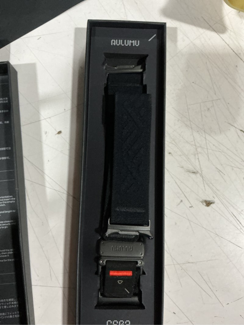 Condition photo showing Good Condition for aulumu cs03 titanium galaxy watch ultra (2025/2024) 47mm snap functional buckle band | luxury embossed texture knit | quick-release design | for samsung watch ultra bands 47mm blacktitanium/black