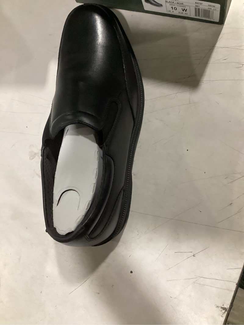 Condition photo showing Good Condition for nunn bush men's pro bicycle toe slip-on with kore slip resistant comfort technology loafer 10 black