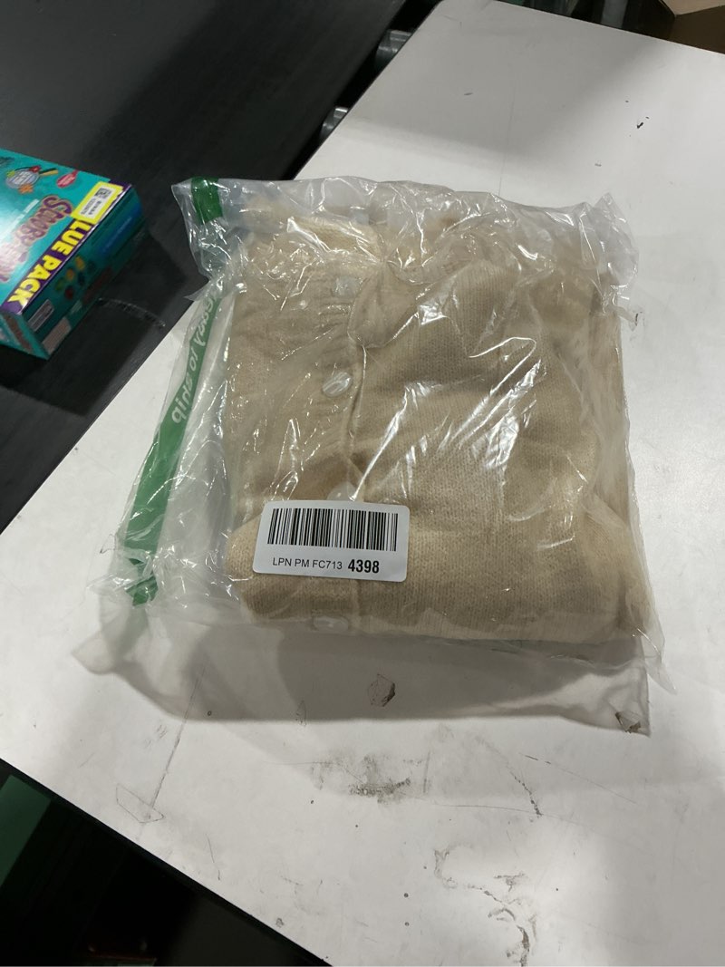 Caracilia Womens Wool Blend Cardigan Sweaters Long Sleeve Button Down Classic Cardigans Apricot Medi