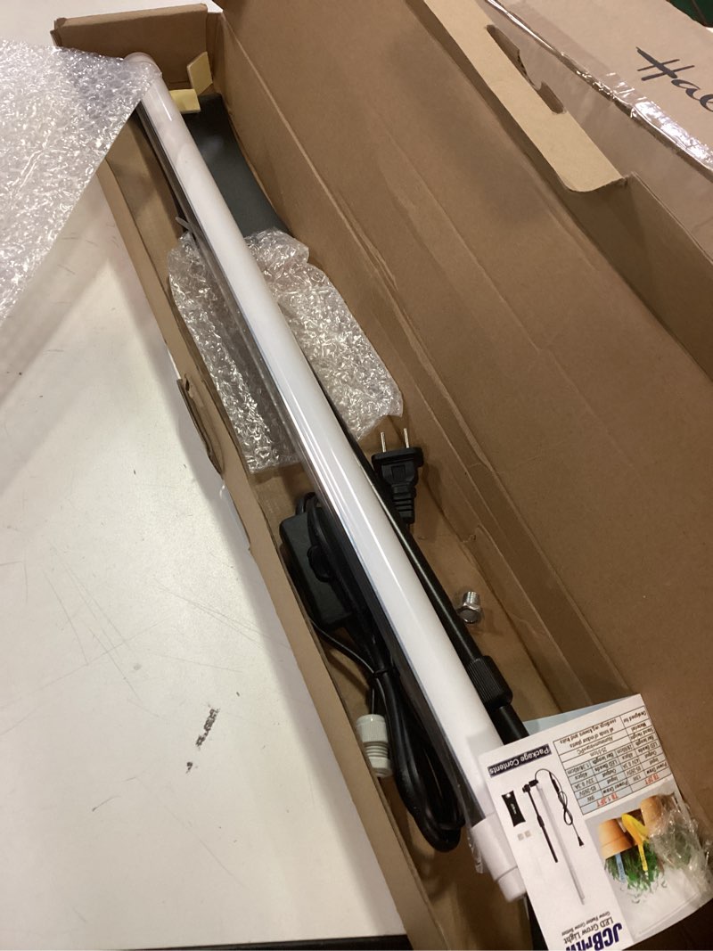 Condition photo showing Good Condition for JCBritw Standing LED Grow Light?Adjustable 2ft T8 Bar Plant Light, White 4500K Full Spectrum Plant Grow Lamp on Stand for Indoor Plants Seed Starting, Seedlings, Veg, Flower T8 2FT
