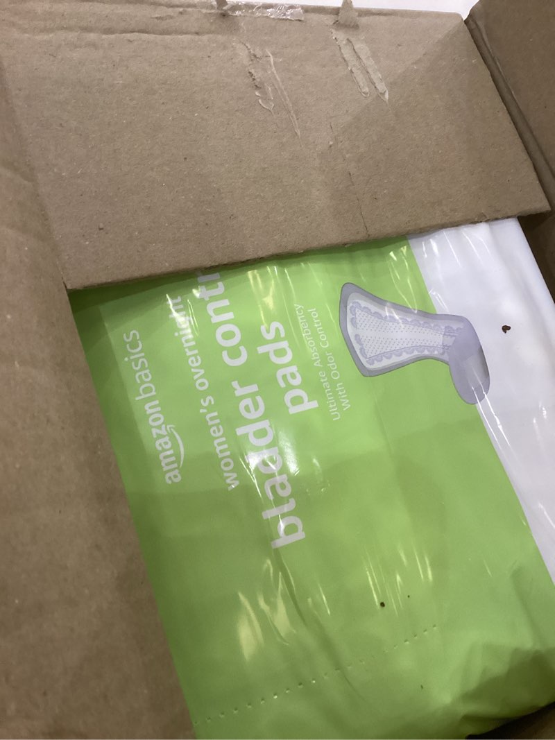 Condition photo showing New/Like New for Amazon Basics Incontinence Pads for Women, Bladder Control, Postpartum, Overnight Absorbency, Unscented, 60 Count (2 Packs of 30) Pack of 2 60.0