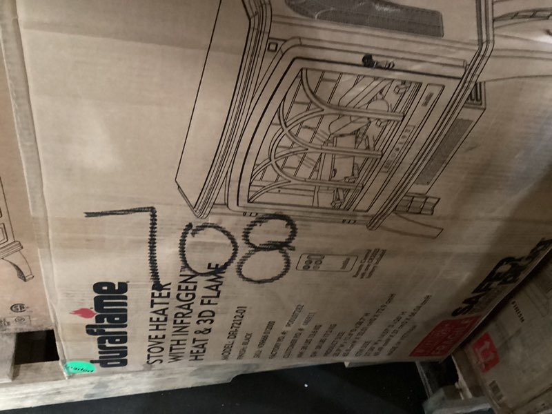 Condition photo showing New/Like New for duraflame Freestanding Electric Fireplace Stove Heater with 3D Flame Effect for 1,000 Sq. Ft, Black