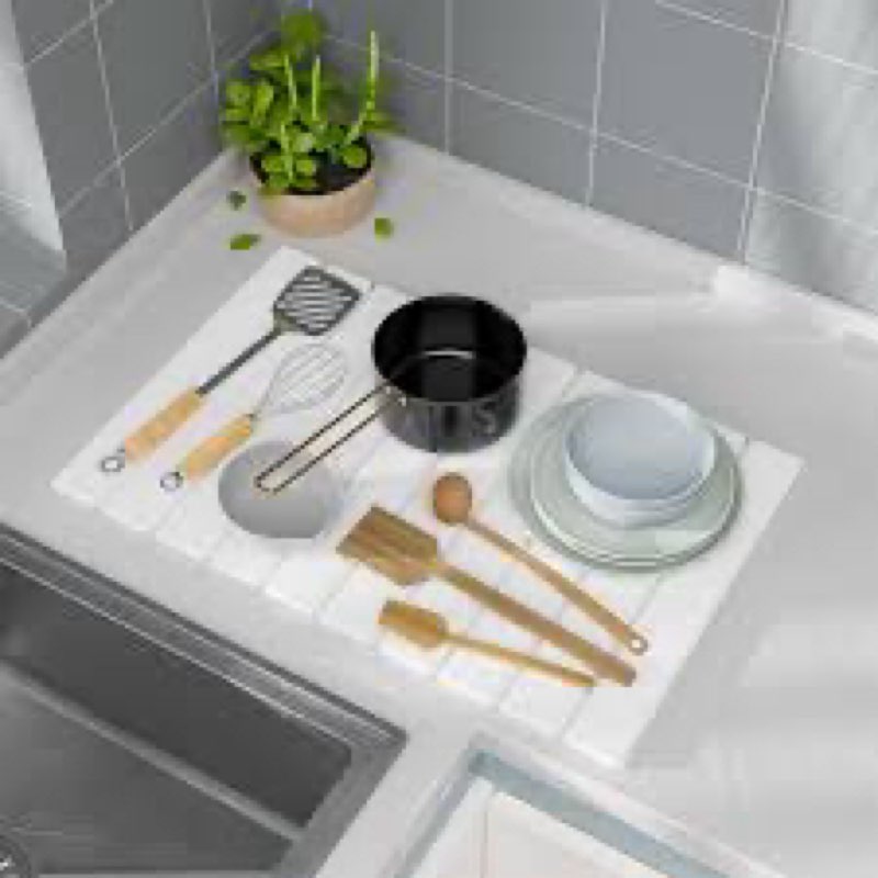 Vorisebo Stone Drying Mat for Kitchen Counter, 24" × 16" Large Dish Drying Mat, Quick Dry Stone Mats