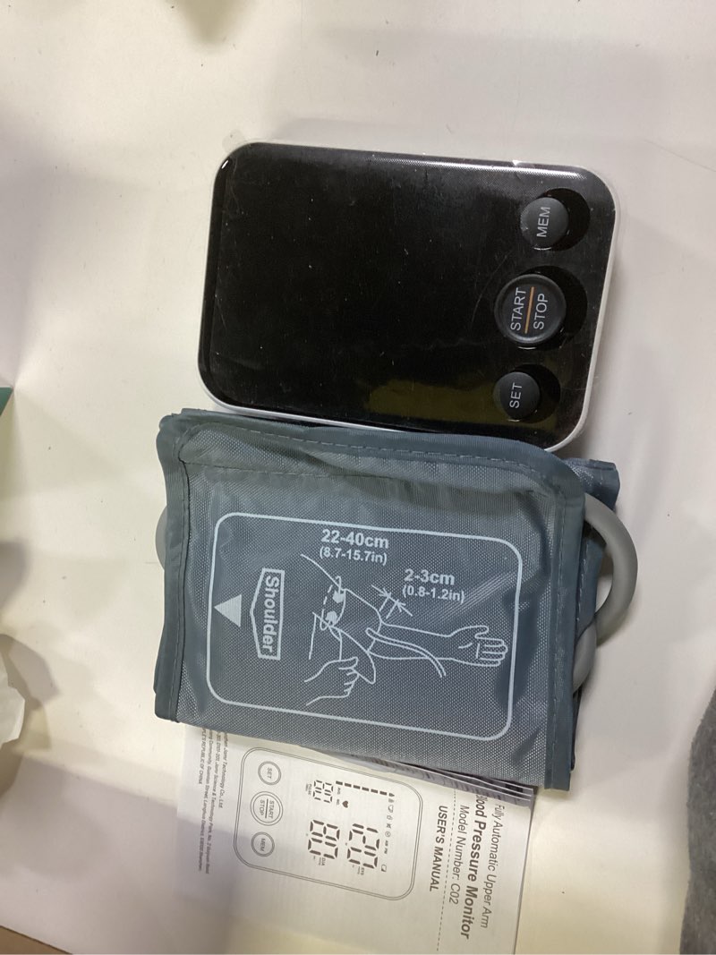 Condition photo showing Good Condition for Oklar Blood Pressure Monitor Upper Arm Monitors for Home Use BP Machine with 2x120 Reading Memory Adjustable Arm Cuff 8.7"-15.7" Large Display with LED Background Light Storage Bag
