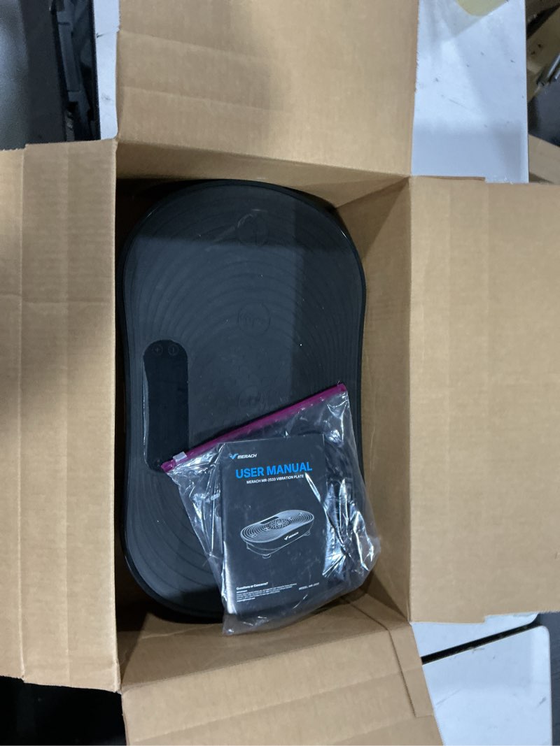 Condition photo showing Good Condition for merach vibration plate exercise machine, vibrating platform for lymphatic drainage weight loss muscle activation, full body home exercise equipment with led touch screen bluetooth pull cord
