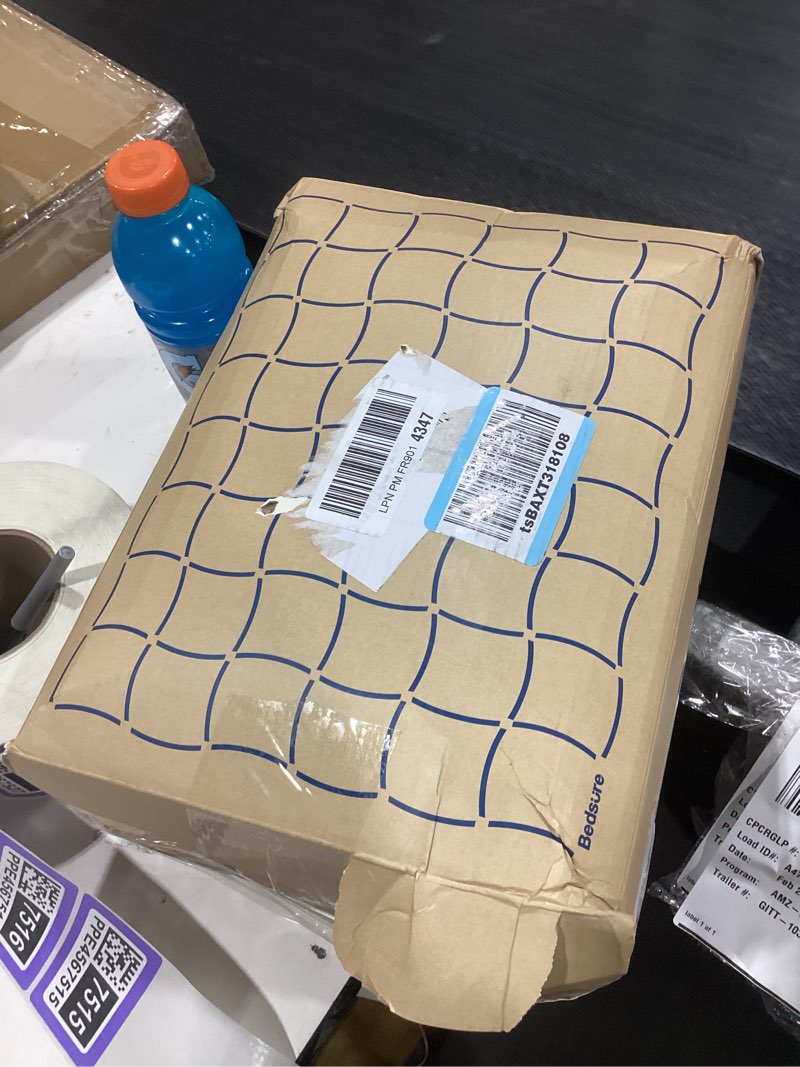 Condition photo showing As Is for Bedsure Sherpa Blanket Twin Size for Couch - Super Soft, Cozy Fleece Thick Warm Blanket for Winter, GentleSoft Plush & Fluffy Throw Gift for Women, Home Room Decor, Purple, 60x80 Inches 07 - Purple Twin (60" x 80")