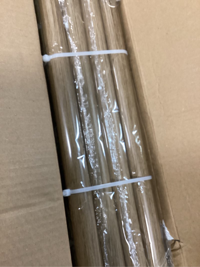 Condition photo showing New/Like New for qdwis 2 pack boho wood curtain rods for windows 66 to 120 inch,1" adjustable heavy duty window curtain rod with imitation wood grain finials,rustic decorative drapery rods set 36-120'',weathered wood 36'' - 120'' (2 pack) weathered wood