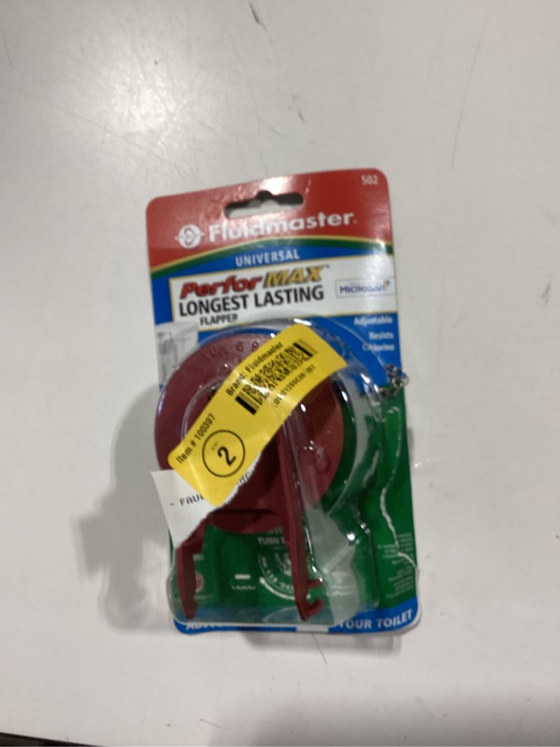Condition photo showing Good Condition for Fluidmaster PerforMAX 2-in Rubber Toilet flapper Universal fit for 2-in flush valves, 1.28, 1.6 and 3.5