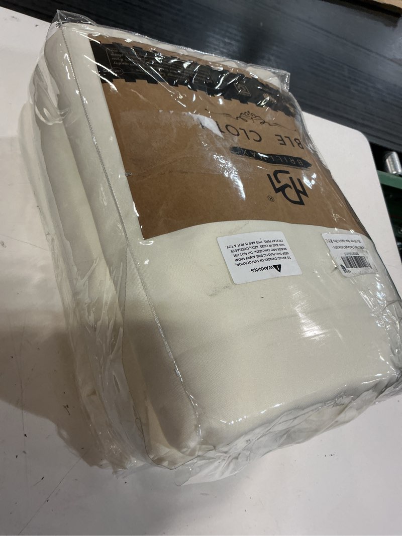 Condition photo showing Good Condition for brillmax 6 pack ivory tablecloths 90 x 156 inch for 8ft rectangle tables - 150 gsm polyester fabric, floor length drop, water, stain & wrinkle resistant cloth cover for wedding reception banquet ivory 90x156 in, 6 pack