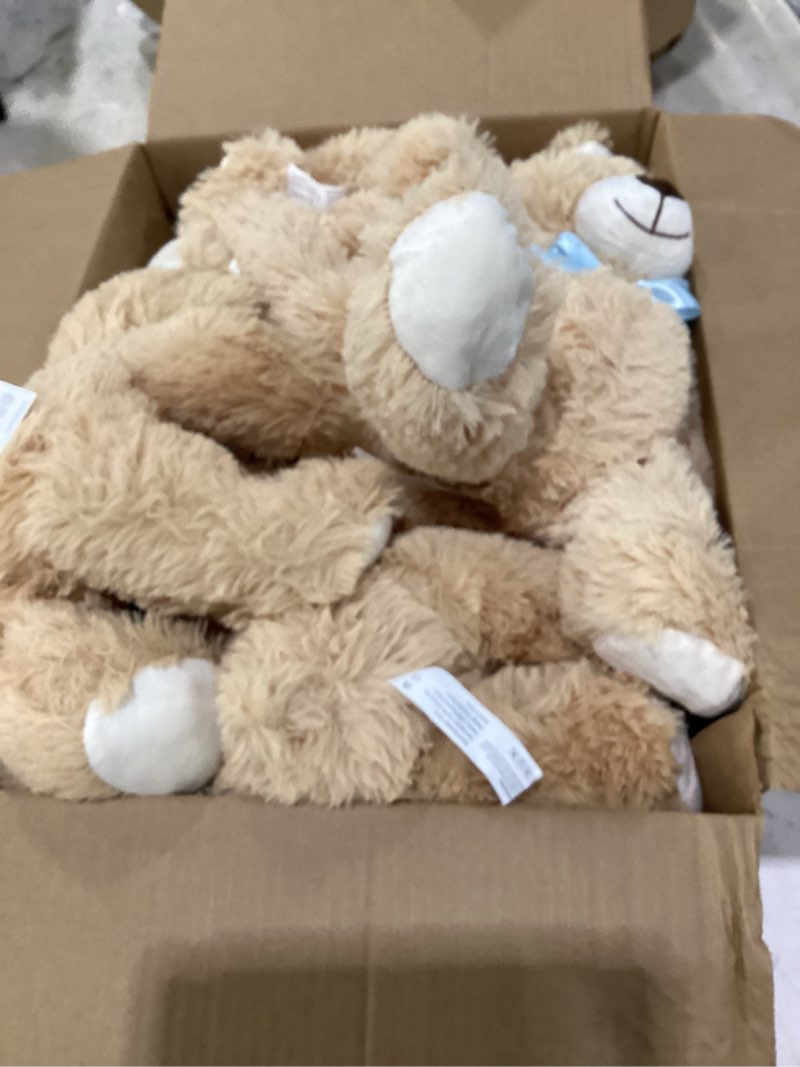 Condition photo showing New/Like New for morismos 10-pack teddy bear bulk for baby shower,14-inch small teddy bear stuffed animal plush toy,soft bulk stuffed animal wholesale for baby shower centerpiece decoration birthday party favors,brown classic 10-pack bears