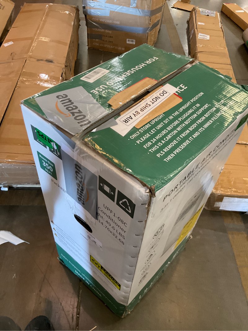 Condition photo showing Good Condition for uhome portable air conditioner, 8000 btu compact ac unit with cooling, dehumidifier, fan, remote control and window mount kit included, white