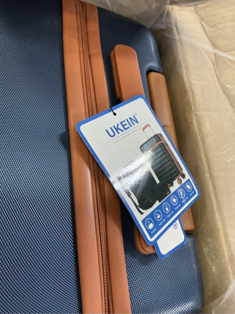Condition photo showing Good Condition for ukein luggage sets 3 piece, carry on luggage 20in with spinner wheels,pc hardside suitcase set with tsa lock,durable carry on suitcase with travel backpack for men (blue, 3 piece set (20inch)) blue 3 piece set (20inch)