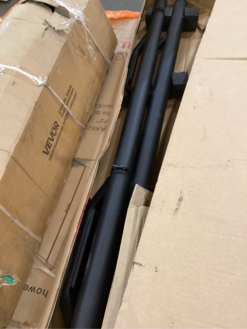 Condition photo showing As Is for Rough Country Nerf Step Bars for Chevy Silverado & GMC Sierra 1500/2500HD/3500HD (2019-2026) Crew Cab - Rugged Full Length Nerf Bars with Side Steps, Bolt-On Install