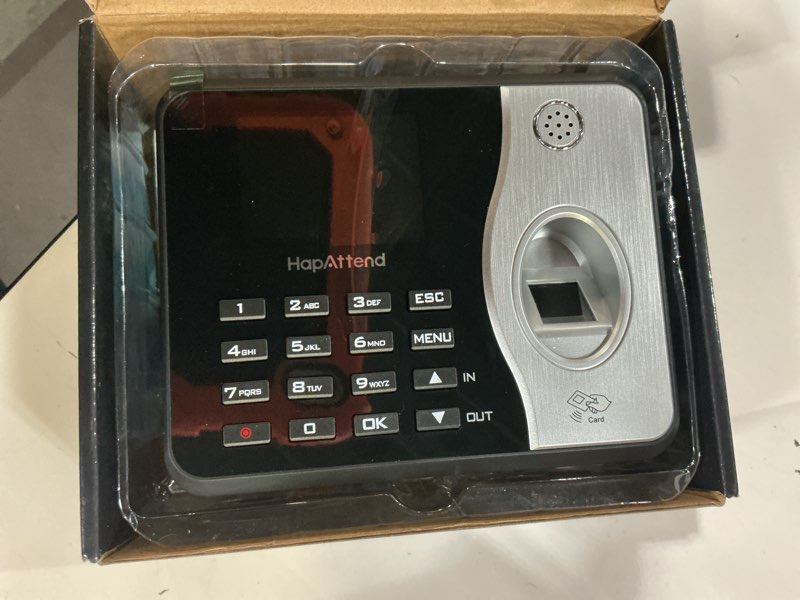Condition photo showing Good Condition for time clocks for employees small business automatic calculate hours, 0 monthly fees fingerprint time clock, h3 standalone biometric clock in machine for employees with 5 rfid cards (no wifi)