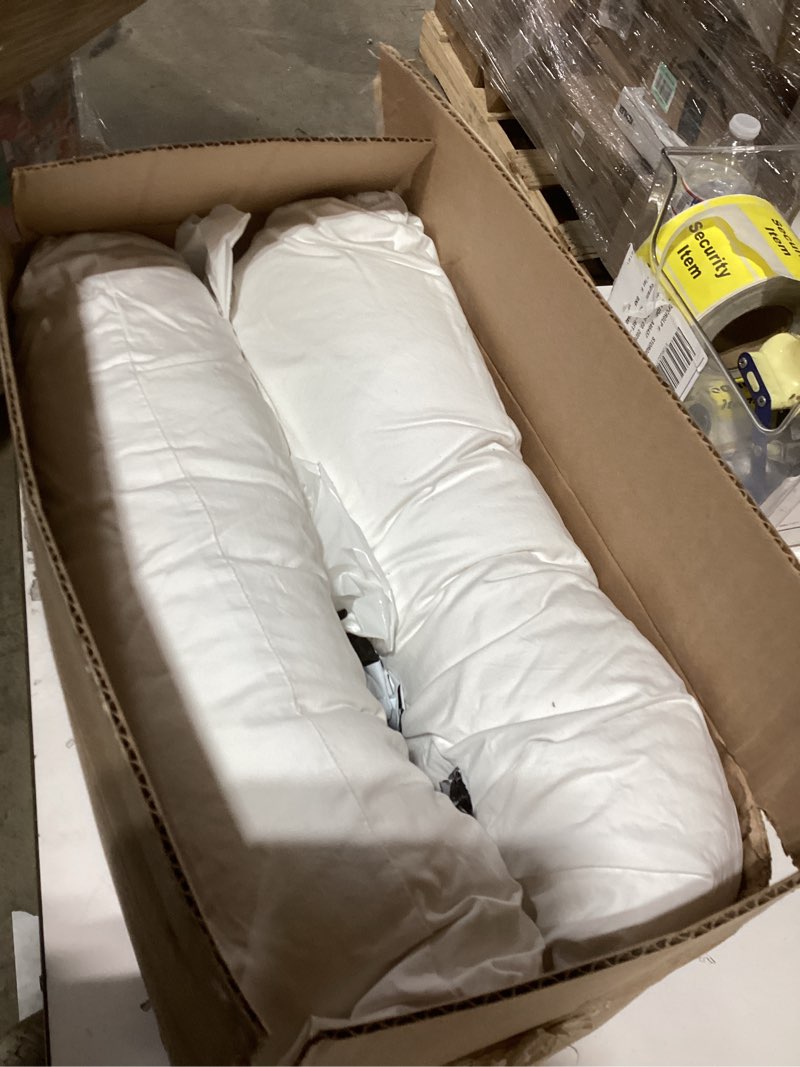 Condition photo showing As Is for RejuveNite® American Talalay Latex Pillows - Medium Support, Queen High Profile, Dual Set - 100% Cotton Sateen Covers – Made in USA Queen (Pack of 2)