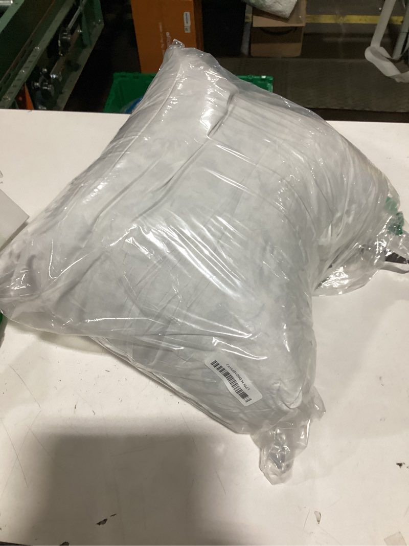 Condition photo showing As Is for set of 2 goose feather down cooling pillow for back, stomach or side sleepers 2 pack,100% cotton cover standard size(20x26in) gussted white standard (pack of 2) gussted white