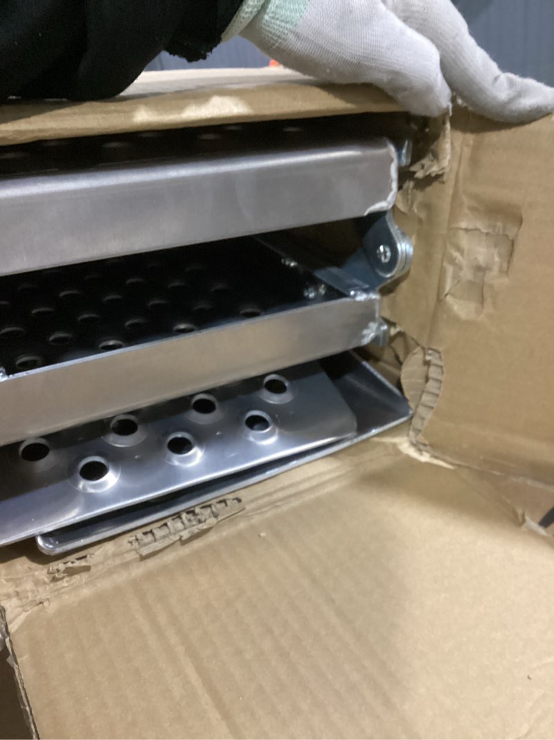 Condition photo showing Good Condition for Foldable Aluminum Motorcycle Loading Ramp, 63" L x 8.5" W inches, 1500lbs Load Capacity, Lightweight, Non-Slip, Waterproof, Rust-Proof, Suitable for Trucks, Lawn Mowers, SUVs, Trailers, Set of 2 2PCS-63"L x 8.5"W Foldable