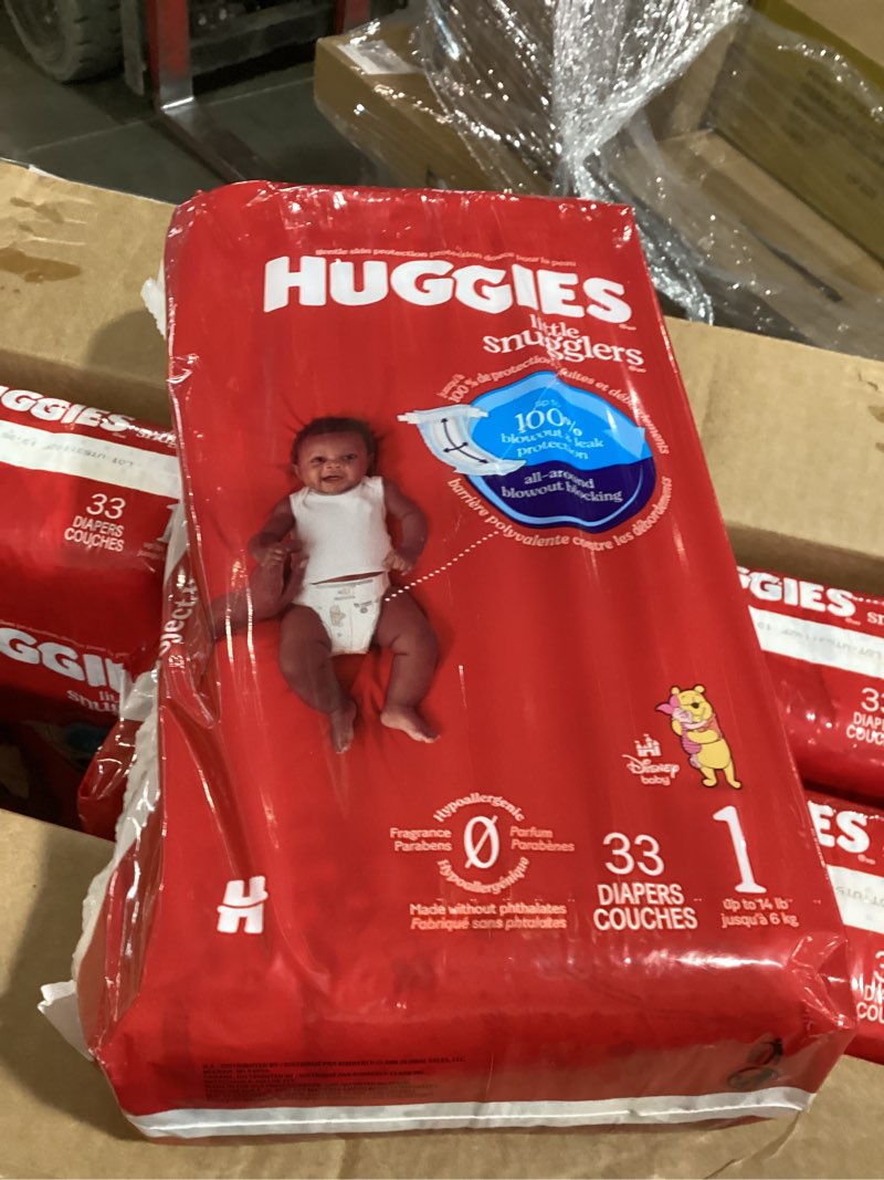 Condition photo showing Good Condition for huggies little snugglers diapers size 1, 198 count (6 packs of 33)
