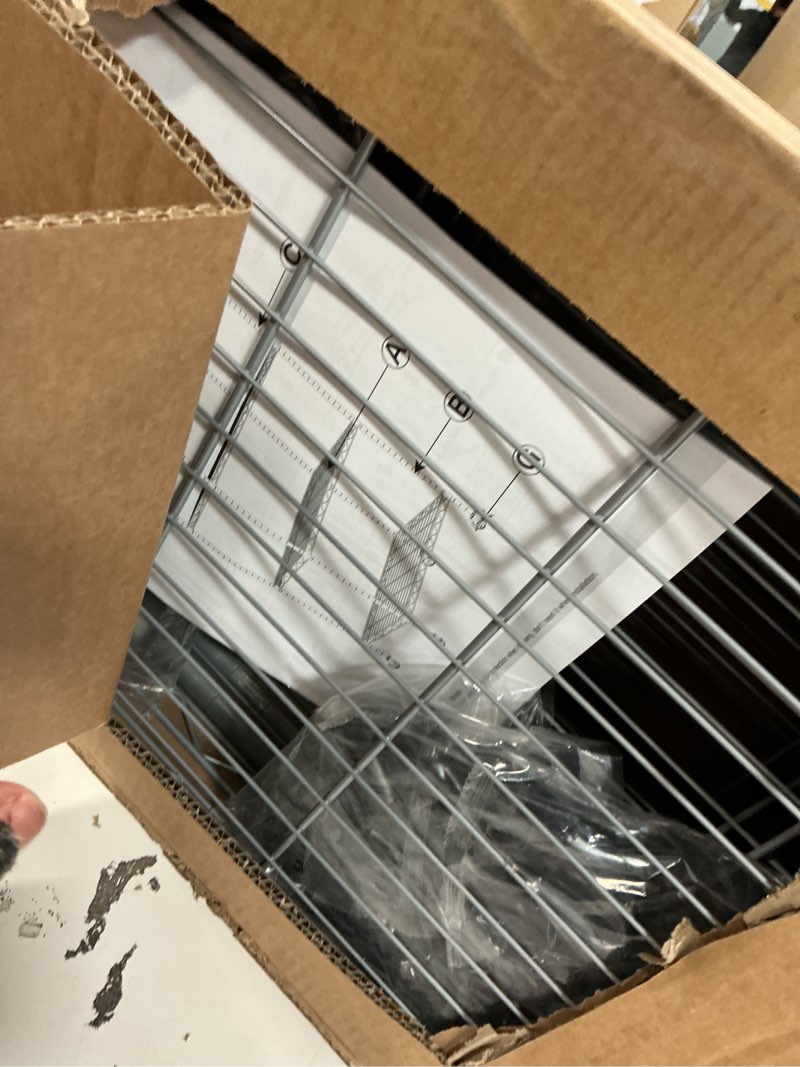 Condition photo showing Good Condition for Homdox 5 Tier Wire Shelving Unit on Wheels, Adjustable Storage Racks and Shelving, Heavy Duty Rolling Metal Shelves with Side Hooks for Laundry Bathroom Kitchen Garage Pantry Organization, Black Black 23.23*13.78*72.05 inch