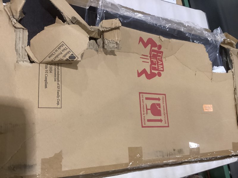 Condition photo showing As Is for SHW Mission 40-Inch Home Office Computer Desk, Black Black 40-Inch