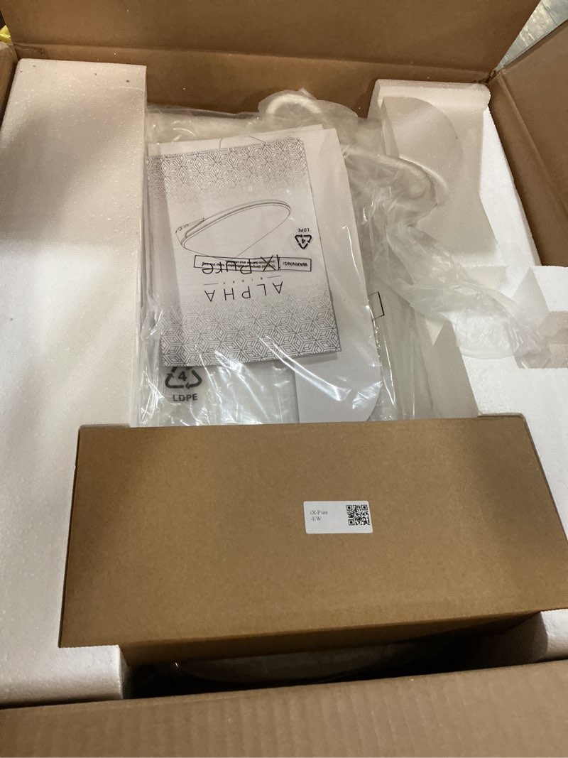 Condition photo showing New/Like New for alpha bidet ix pure bidet toilet seat in elongated white | ultra low profile | endless warm water | arced stainless steel nozzle | blue led nightlight | dryer