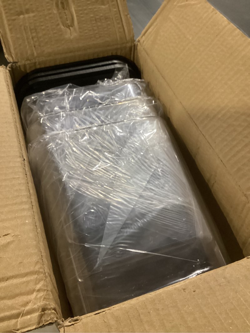 Condition photo showing Good Condition for 4 Pack Laundry Pods Container, Clear Laundry Room Organization Containers,Large Laundry Detergent Powder Storage Containers Black Wooden Lids & Labels, Acrylic Laundry Pods Holder for Scent Booster Black 4 pack