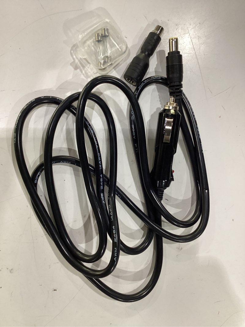 Condition photo showing New/Like New for 12v/24v car charger cable, compatible with jackery portable power station 14awg car charger cable explorer 1000 500 880 550 300 290 240 160 solar generator e2000pro e1500 e1000pro, with dc7909+dc8020