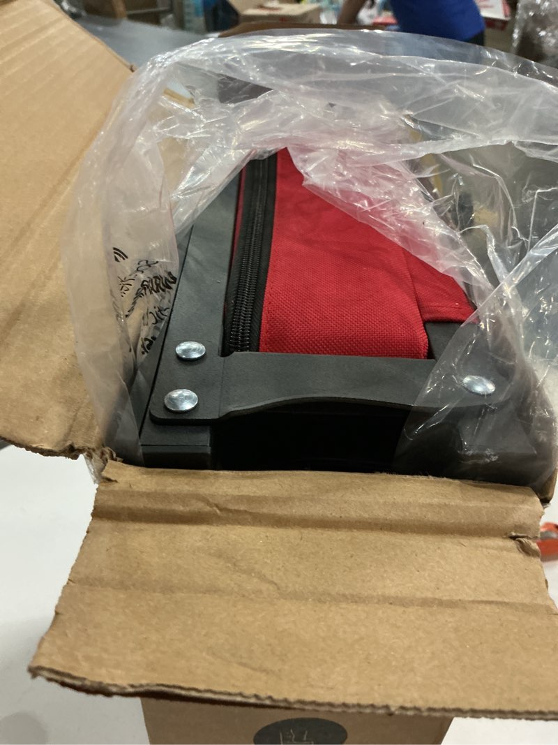 Condition photo showing New/Like New for sheenive red stadium seats for bleachers with back support, padded soft comfy backs and cushion, extremely large and portable red 1