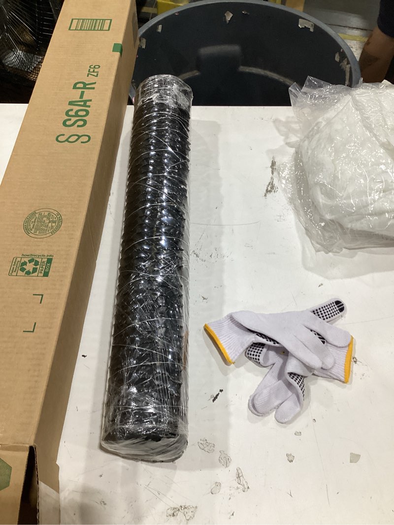 Condition photo showing As Is for 12'' x 100' black chicken wire mesh fence, 15 gauge poultry netting and 2 inch mesh fence roll, chicken wire for floral arrangements/crafts/farm/livestock/pet protection 15ga/12" x 100'