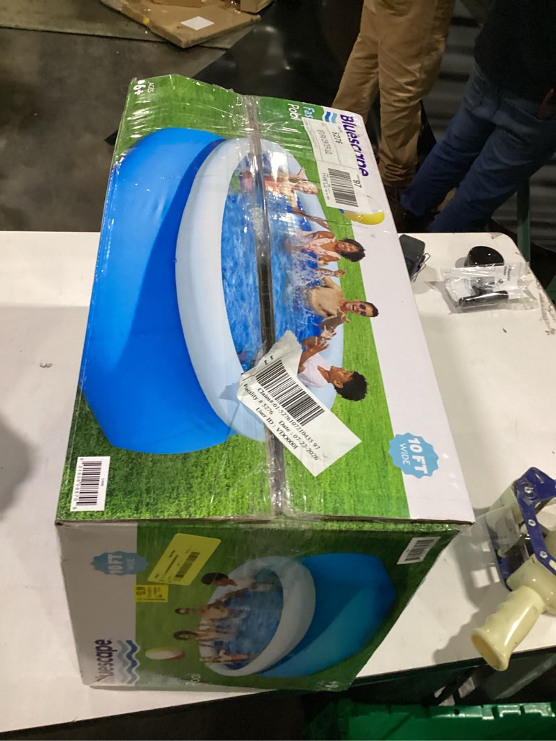 Condition photo showing Good Condition for bluescape fast set 10’ x 30” round inflatable soft sided above ground pool set