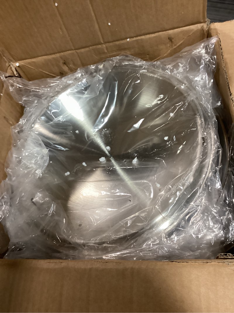 Condition photo showing Good Condition for Chafing Dishes for Buffet, 4 Pack 5QT Round Stainless Steel Chafing Dish Set for Home Parties, Christmas Gatherings, Catering Events Complete Buffet Warmer Set (Silver 4)