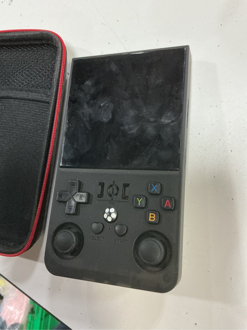 Condition photo showing As Is for r36max retro handheld game console, 128gb retro gmaing console with 4.0 inch ips hd screen, portable retro gaming console, support 30+ emulator console video game console, black 128gb-black