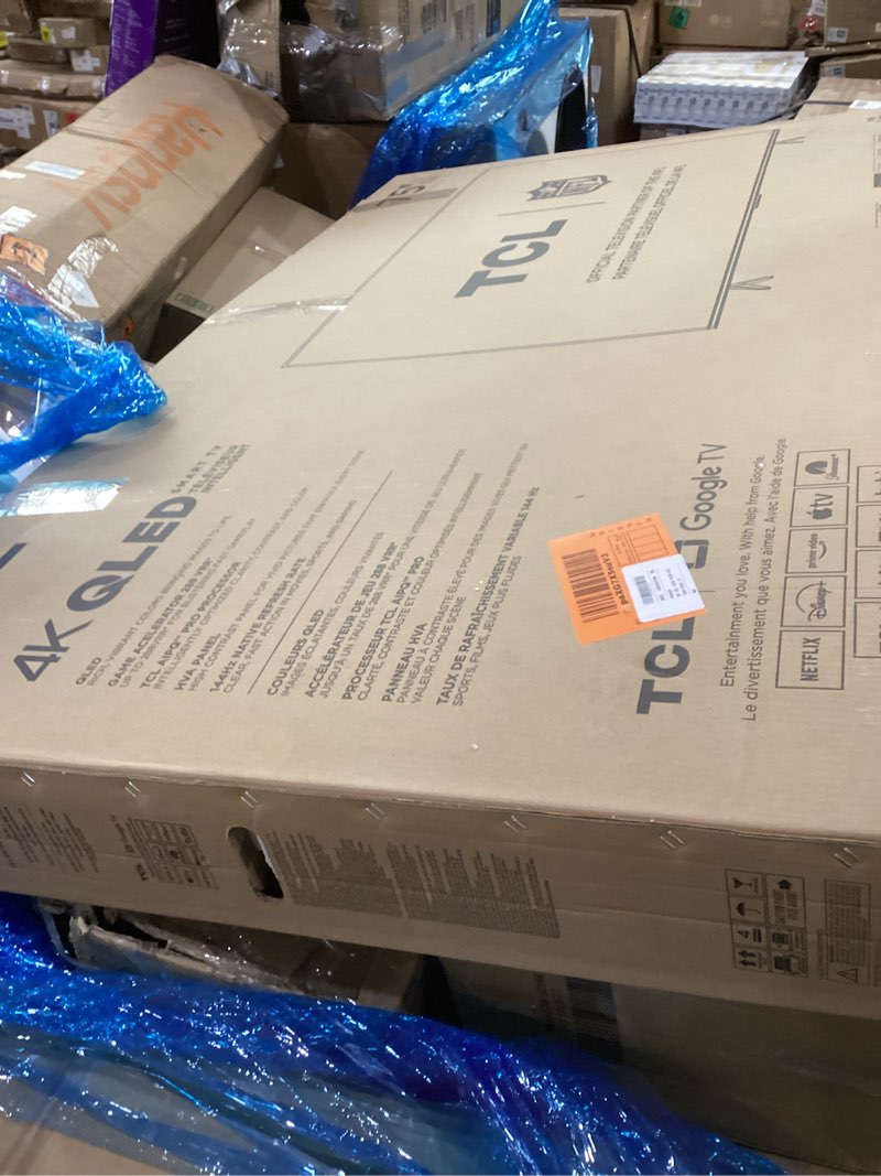 Condition photo showing New/Like New for TCL 75 Inch Class T7 Series | 4K QLED HDR | 75T7, 2025 Model | 120HZ-144HZ High Brightness Smart Google TV Dolby Atmos Audio | Voice Remote Alexa Gaming Streaming Television