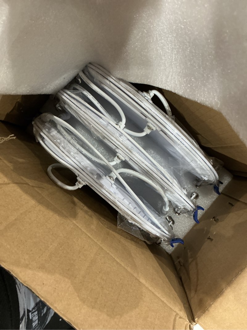 Condition photo showing New/Like New for ensenior 6 pack 8 inch led recessed light, dimmable, 2700k-5000k 5cct, 1600lm high brightness, 18w 120v, damp rated, ultra-thin canless wafer light - etl & fcc & ic 8 inch 2700/3000/3500/4000/5000k - 5cct white