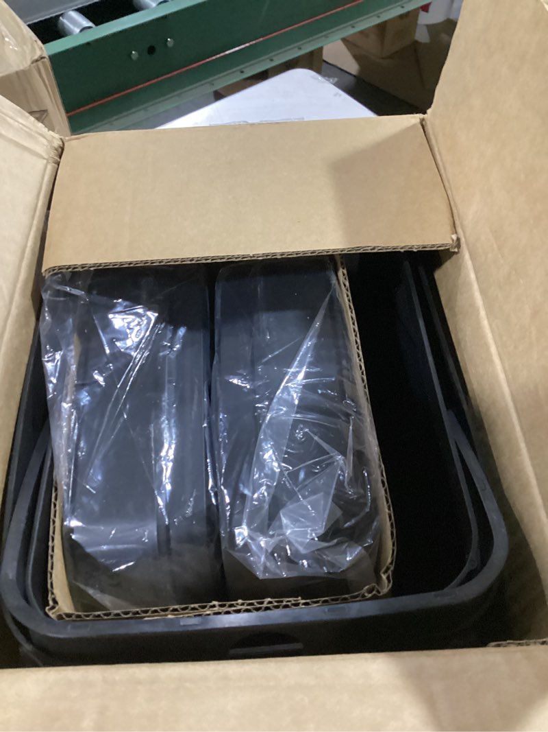 Condition photo showing Good Condition for vanpopubs 2 pack 2.7 gal bathroom trash can with lid, automatic trash can small smart garbage can touchless, slim motion sensor waterproof plastic trash bins for bedroom office kitchen toilet black black 2.7 gal