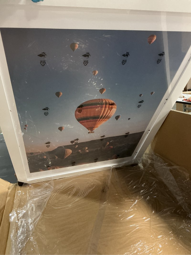 Condition photo showing Good Condition for 20x28 Picture Frame with 18x24 Mat, Display Photo 18x24 with Mat or 20 x 28 Without Mat, Wall Hanging Large 20 by 28 Poster Frame with Plexiglass, White White 20x28 inch