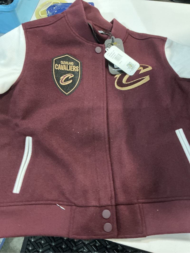 Condition photo showing Good Condition for Cleveland Cavaliers 2025 Wool Varsity Jacket ( size S) 