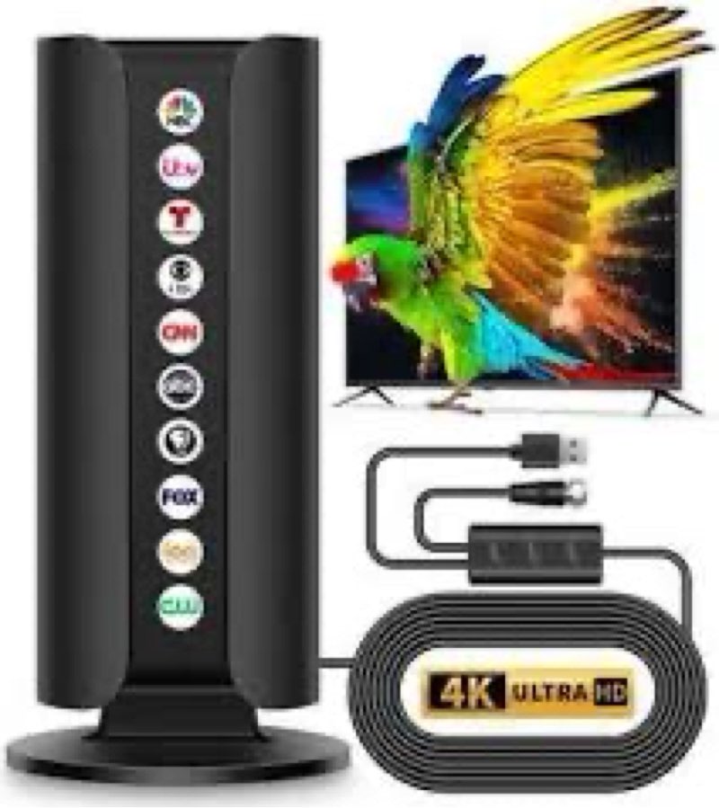 digital tv antenna for smart tv indoor, 2026 upgraded hd tv antenna for local channels with amplifie