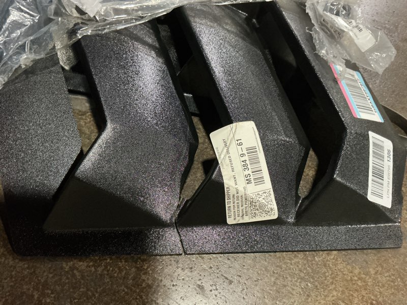 Condition photo showing As Is for le-jx matte black rear window louver cover, lambo style custom fit all weather abs compatible with 2011-2023 dodge charger sxt/gt/rt/rt scat pack/scat pack widebody/srt hellcat widebody