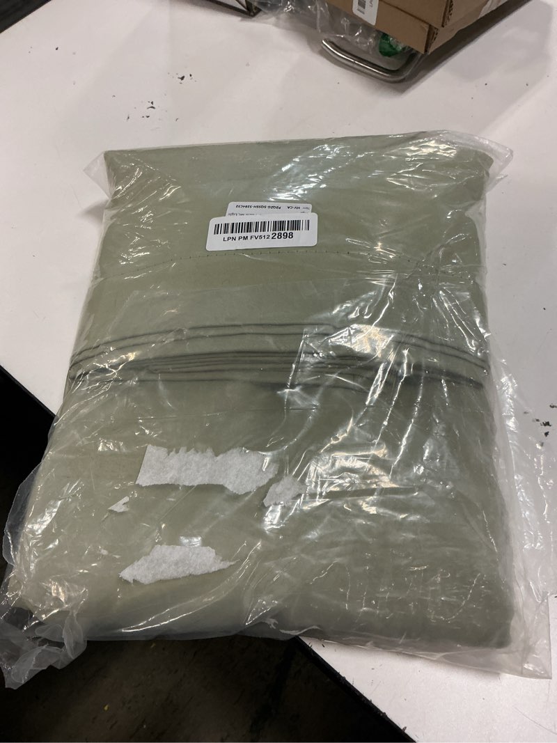 Condition photo showing Good Condition for h.versailtex 100% blackout curtains for bedroom thermal insulated blackout curtains 84 inch length heat and full light blocking curtains for living room with black liner 2 panels set, light sage light sage 52\"w x 84\"l (pack of 2)