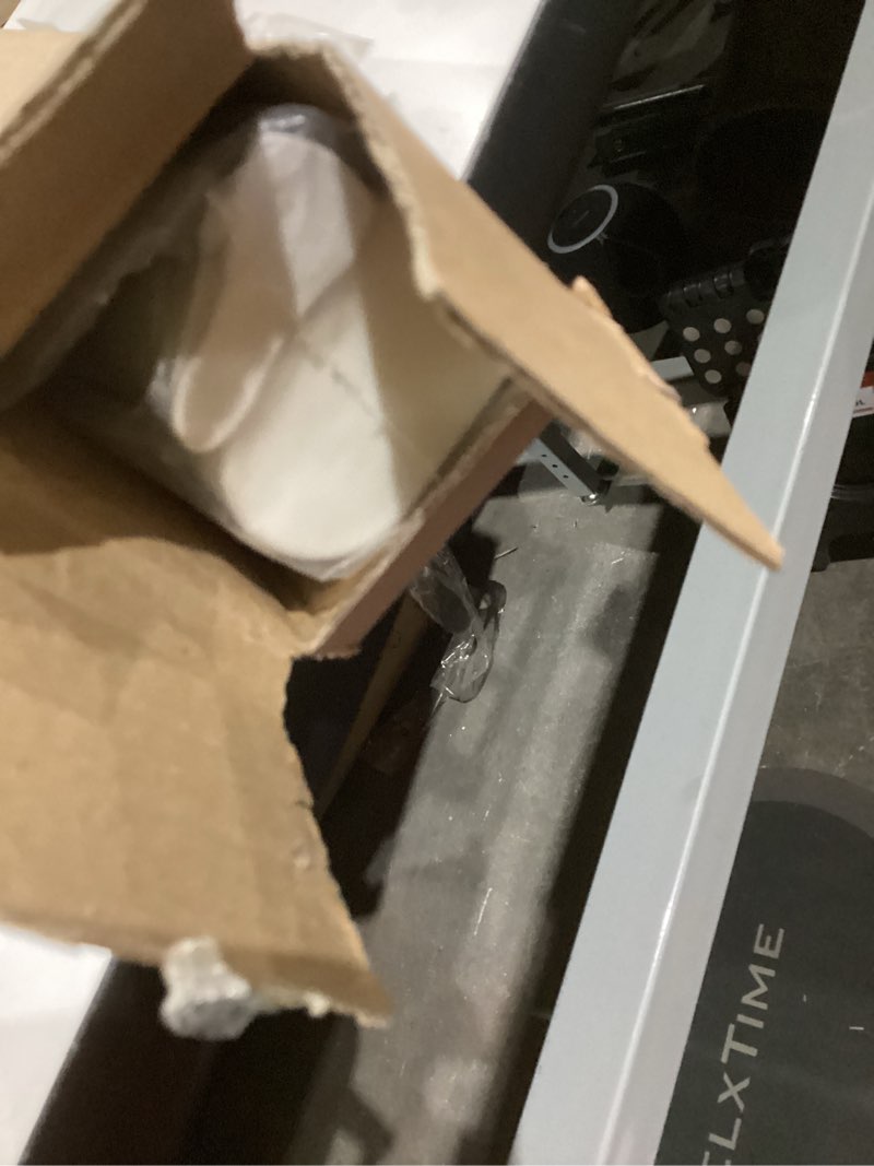 Condition photo showing As Is for LazBlinds No Drill Cordless Zebra Blinds for Indoor Windows, Dual Layer Light Control Roller Shades for Day and Night, Light Filtering Sheer Shades for Home, 36" W x 72" H, White White 36" W x 72" H