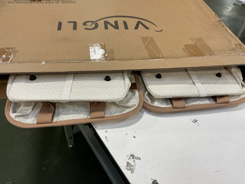 Condition photo showing Good Condition for CleverMade Collapsible Laundry Basket Hamper - LUXE Cream Herringbone 2Pack 60L -SpaceSaving Storage Organizer with Handles Foldable Home Organization