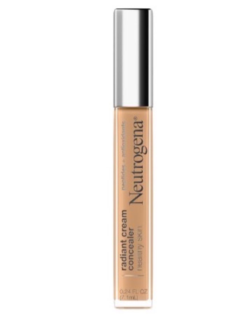 neutrogena - corrector en crema para piel saludable con brillo radiante y antioxidante de vitamina e, corrector ligero y perfeccionador en crema, no comedogénico, tono medio avellana 02 con tonos