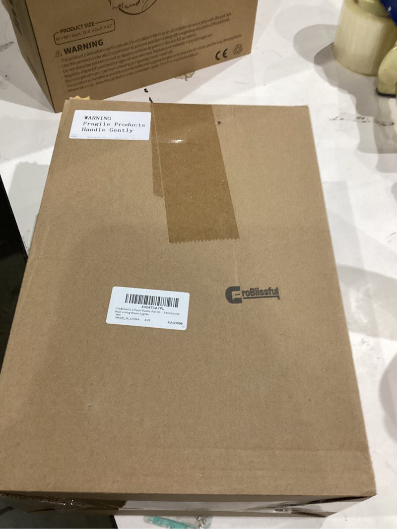 Condition photo showing Good Condition for 2 Pack Thanksgiving Decorations for Home Rustic Jar Wall Decor Rustic Hanging Mason Jar Sconces with Remote Control LED String Lights for Thanksgiving Fall Gift Party Favors