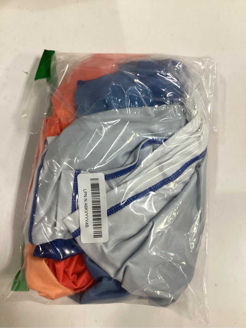 Condition photo showing New/Like New for 2 Pack Men's Sun Protection Long Sleeve Swim Shirts UPF 50+ Loose Fit Rash Guards Fishing Quick Dry Clothing Large Gradient Blue/Orange