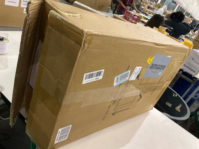 Condition photo showing As Is for Stair Climber Hand Truck Dolly, Heavy Duty 440 Lb Capacity Trolley Cart with Telescoping Handle and Rubber Wheels 6 Rubber Wheels and Rope for Moving Logistics Warehouse Red